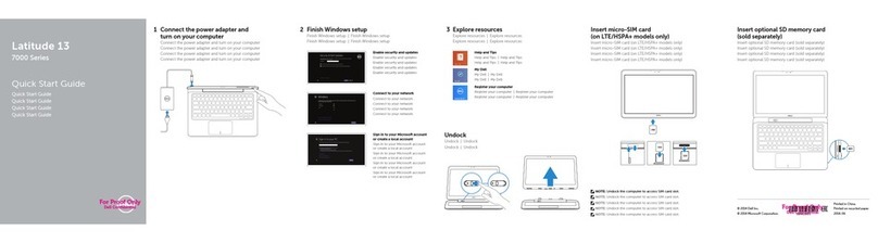 Dell Latitude 13 quick start guide