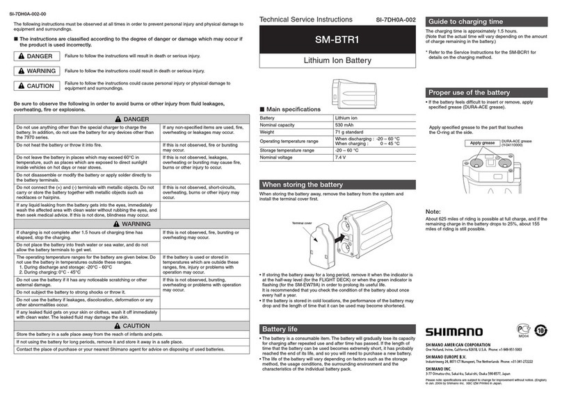 Shimano Ultegra SM-BTR1 Technical Service Instructions