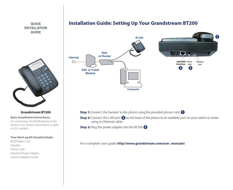 Grandstream Networks BT-200 User manual