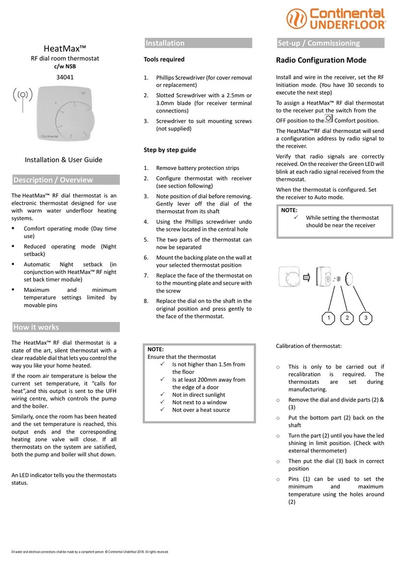 Continental Underfloor HeatMax 34041 user guide
