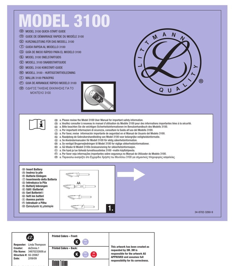 3M Litmann Quality 3100 quick start guide 3M Litmann Quality 3100 quick start guide