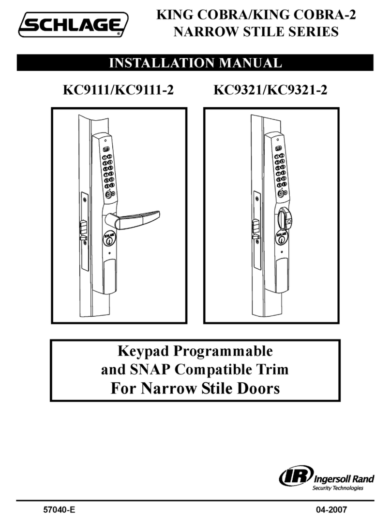 Schlage KING COBRA installation manual