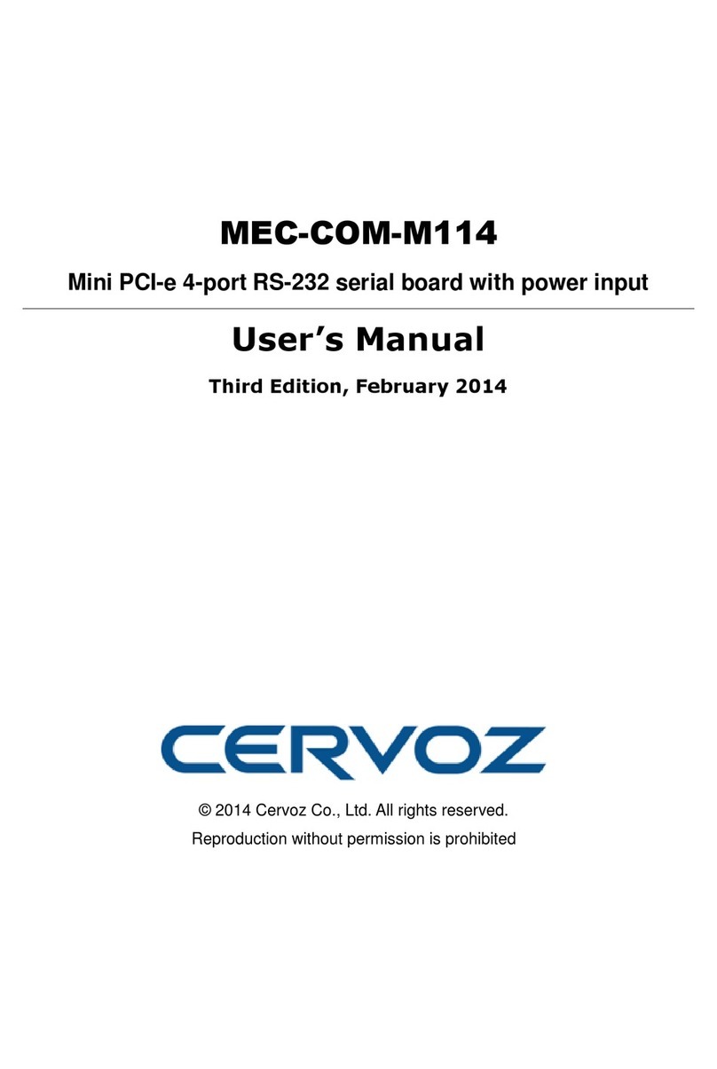 Cervoz MEC-COM-M114 user manual
