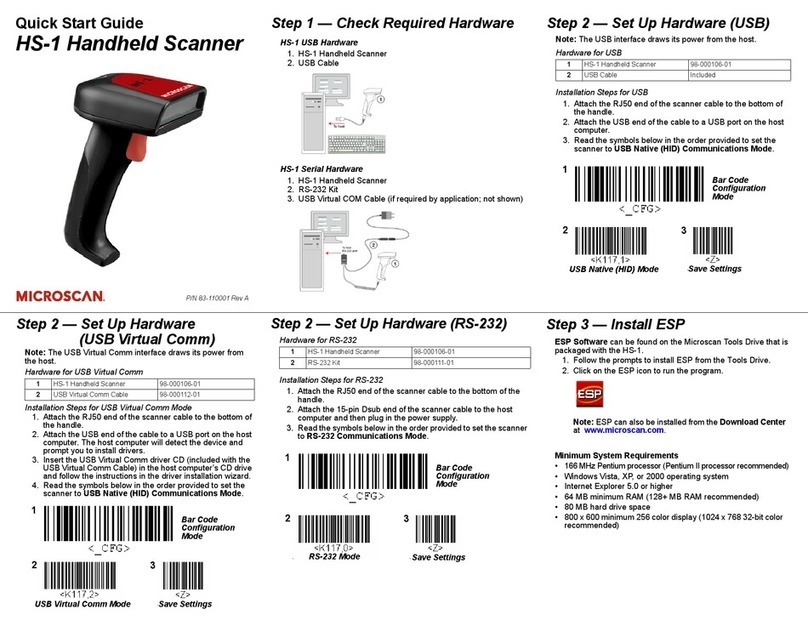 Microscan HS-1 quick start guide