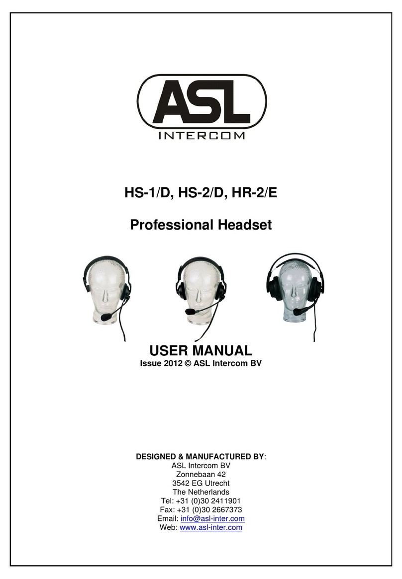 ASL INTERCOM HS-1/D user manual