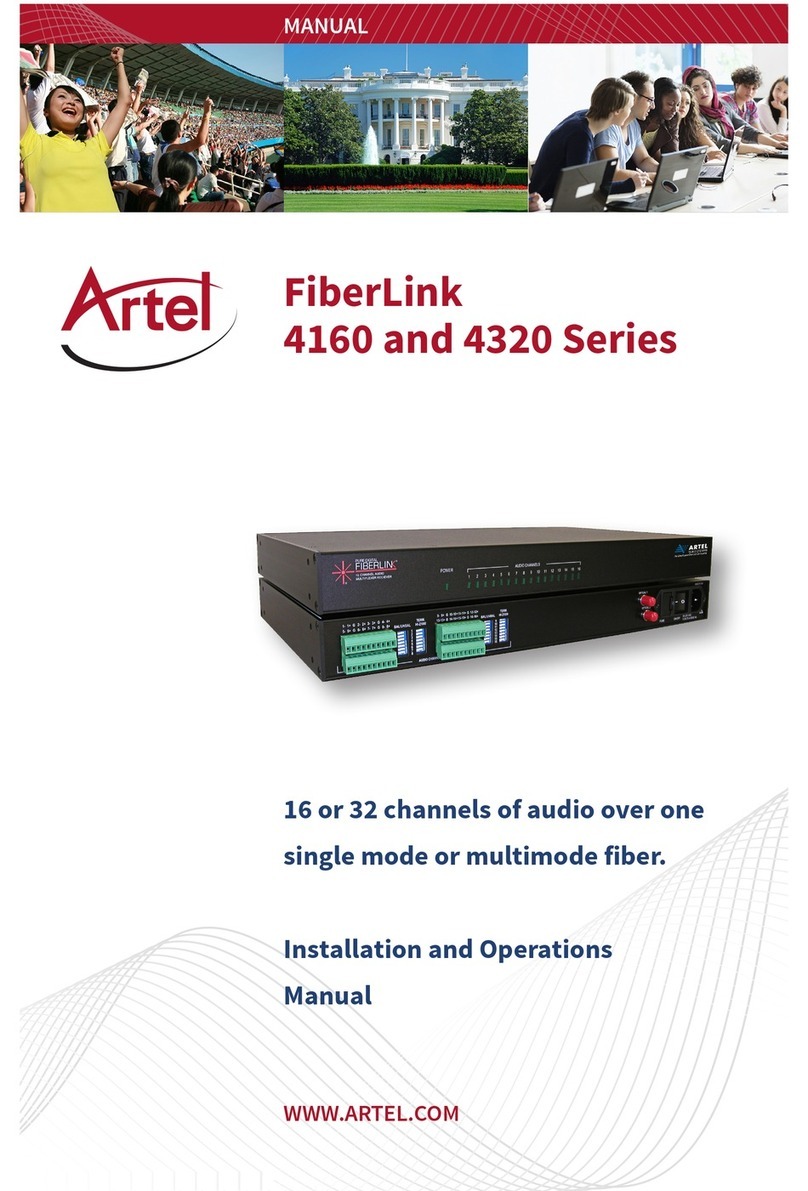 Artel FiberLink 4160 Series Installation and operation manual
