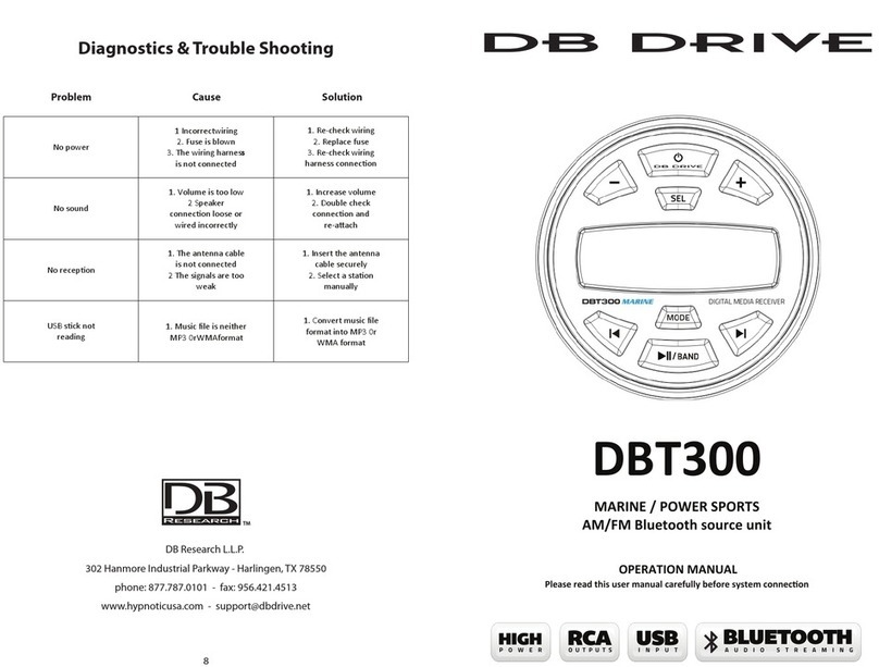 DB Drive DBT300 Operation manual