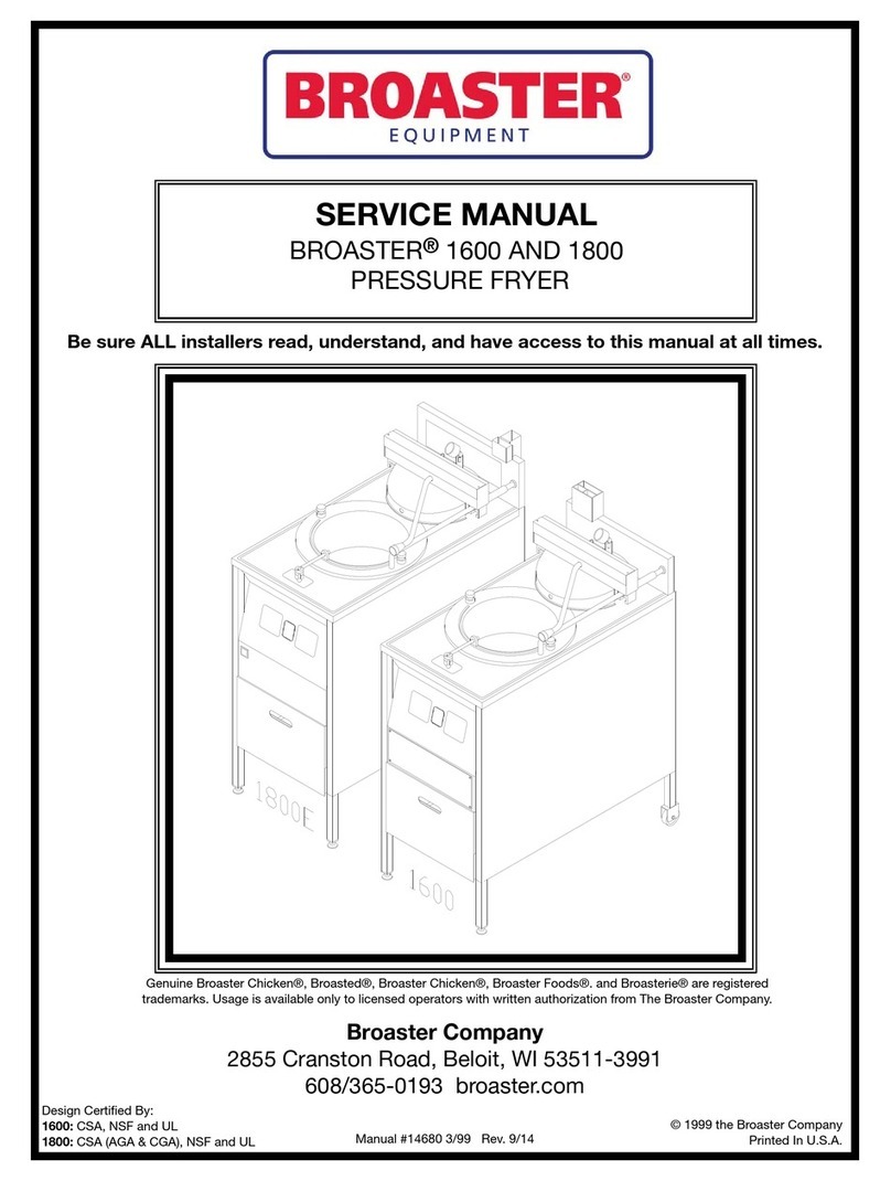 Broaster 1600 Service manual