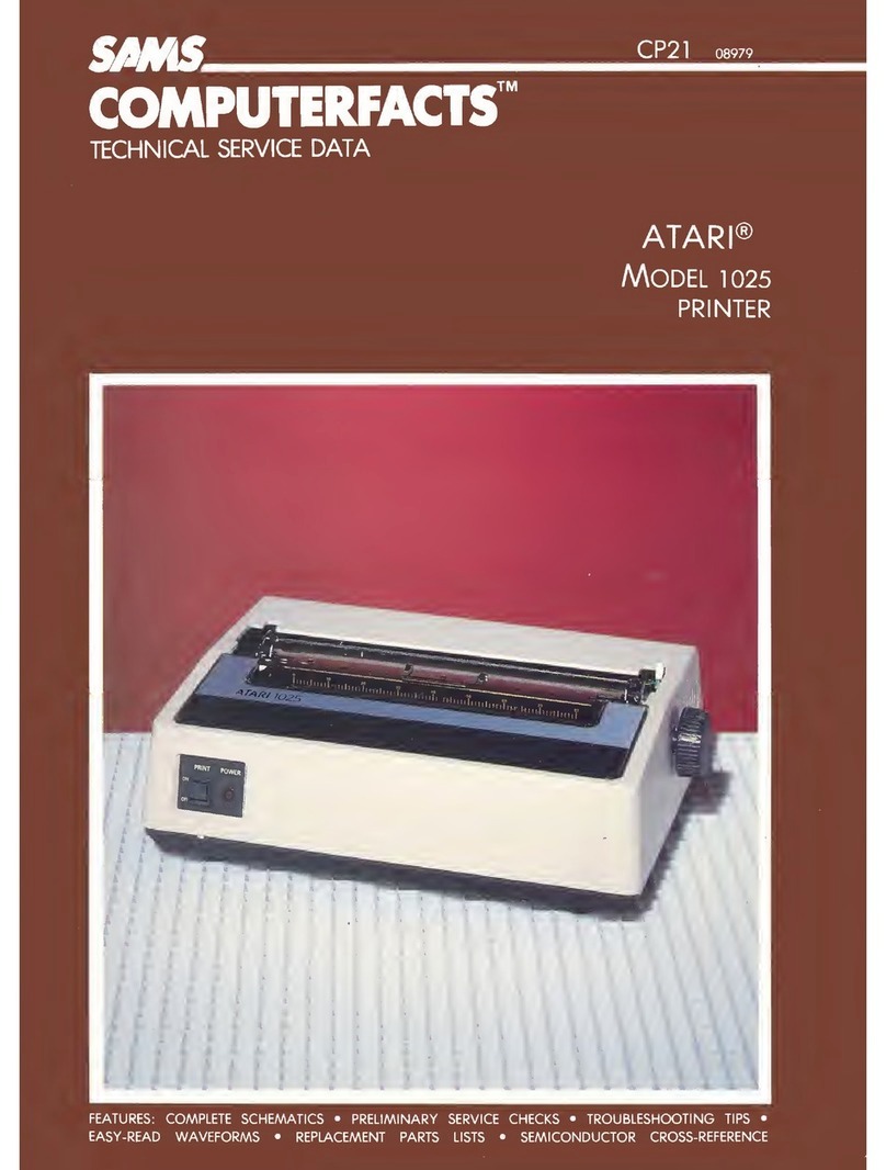 Atari 1025 Technical service data