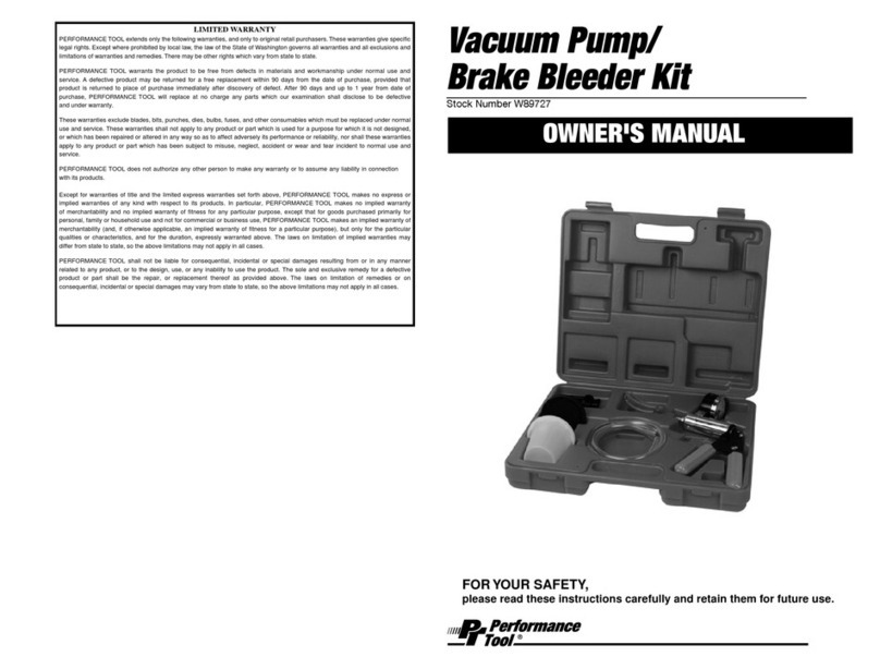 Performance Tool W89727 User manual