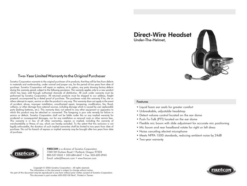 Firecom FH-10 User manual Firecom FH-10 User manual
