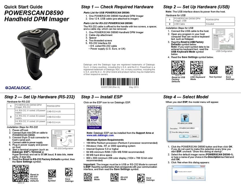 Datalogic POWERSCAN D8590 User manual