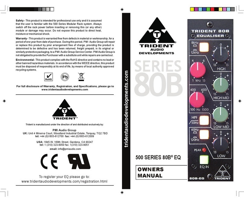 Trident 80B 500 Series EQ User manual