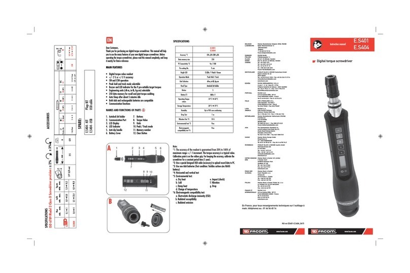 Facom E.S401 instruction manual