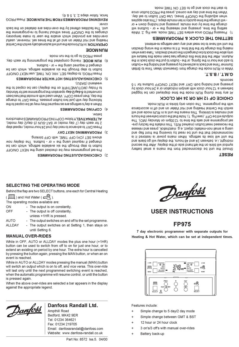 Danfoss FP975 User manual