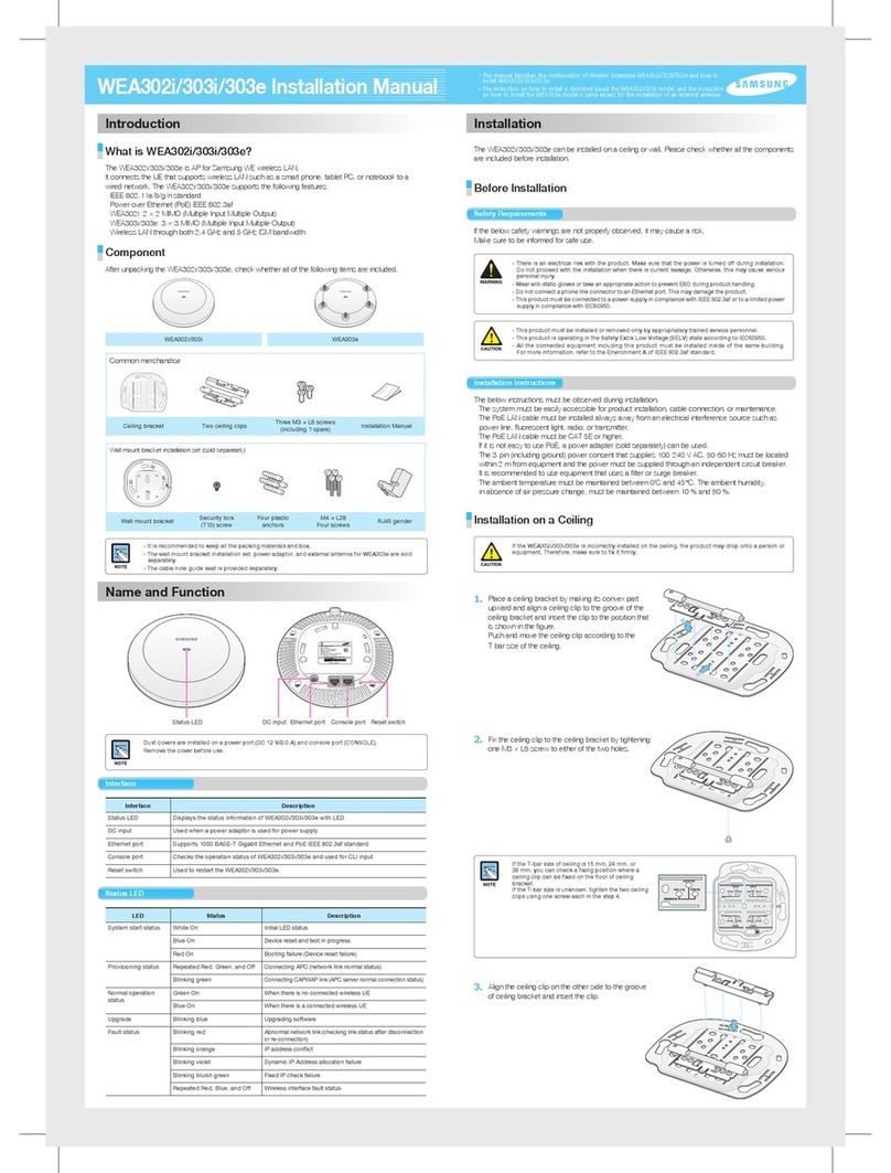 Samsung WEA302i installation manual