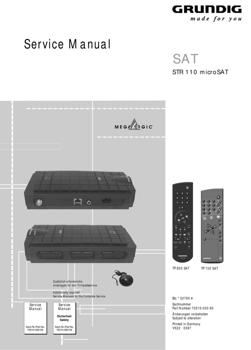 Grundig STR 110 microSAT User manual Grundig STR 110 microSAT User manual