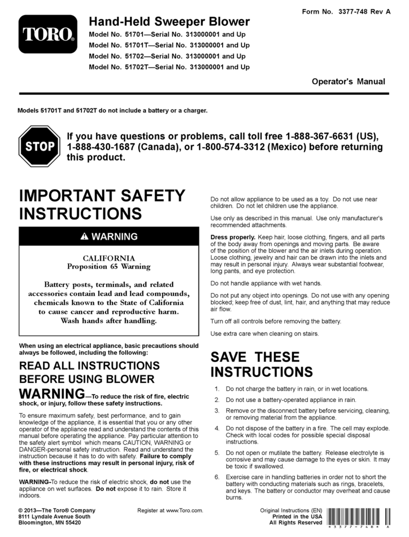 Toro 51701 User manual