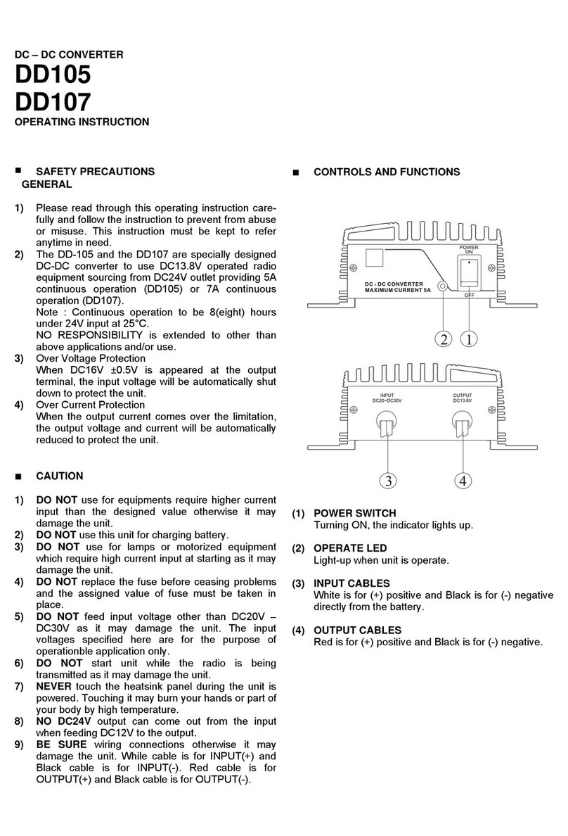 Manson Engineering Industrial DD105 Operating	 instruction