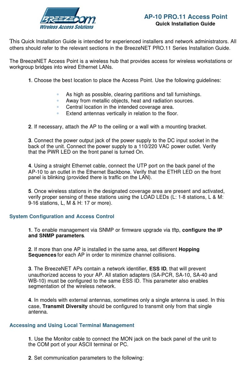 BreezeNET AP-10 PRO.11 Quick installation guide BreezeNET AP-10 PRO.11 Quick installation guide