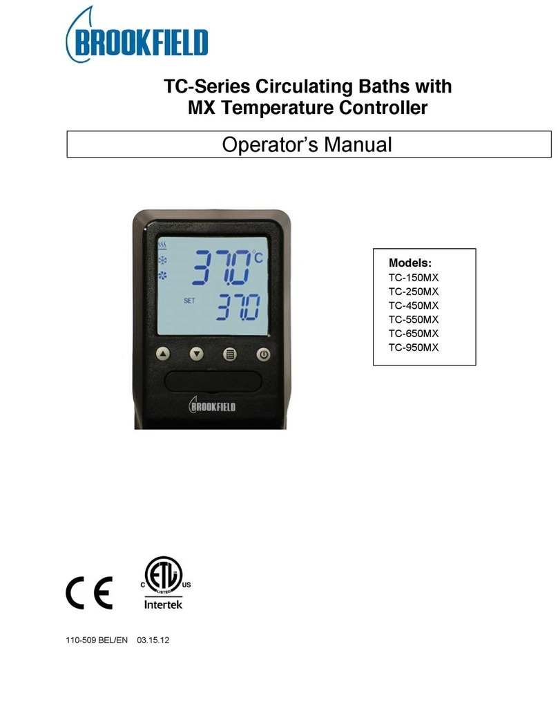 Brookfield TC-250MX User manual