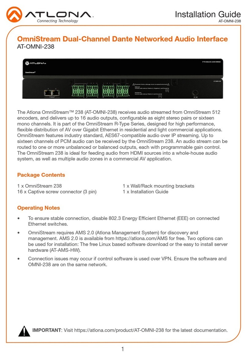 Atlona OmniStream 238 installation guide