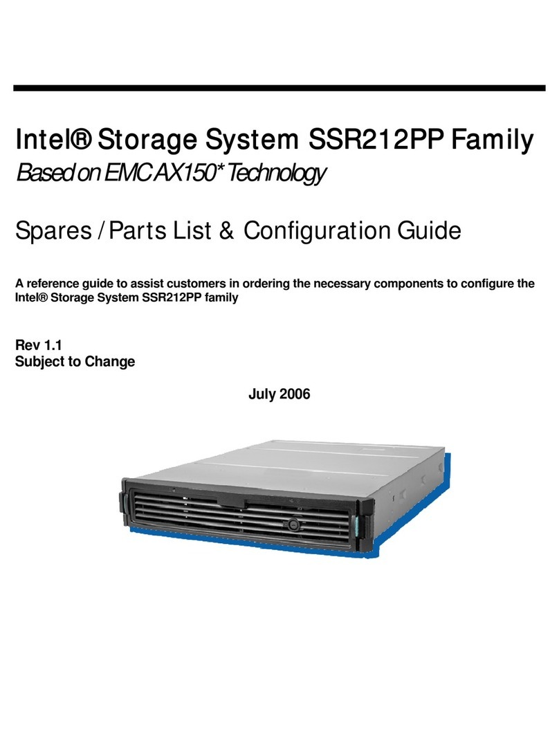 Intel SSR212PPi500 Spares parts list & configuration guide