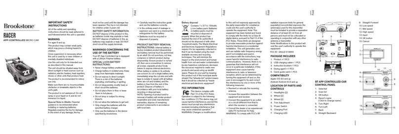Brookstone RACER User manual