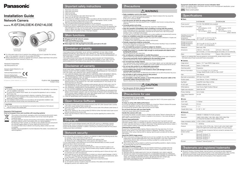 Panasonic K-EF234L03E User manual
