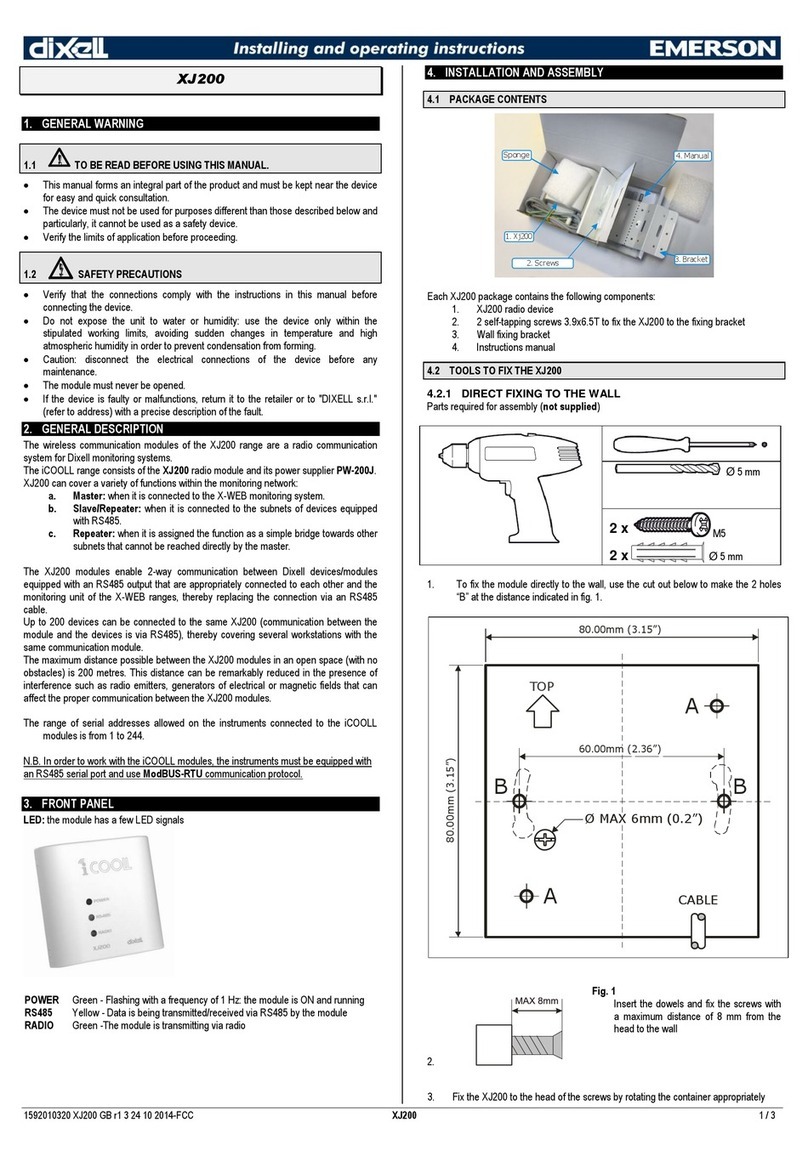 dixell XJ200 Wiring diagram