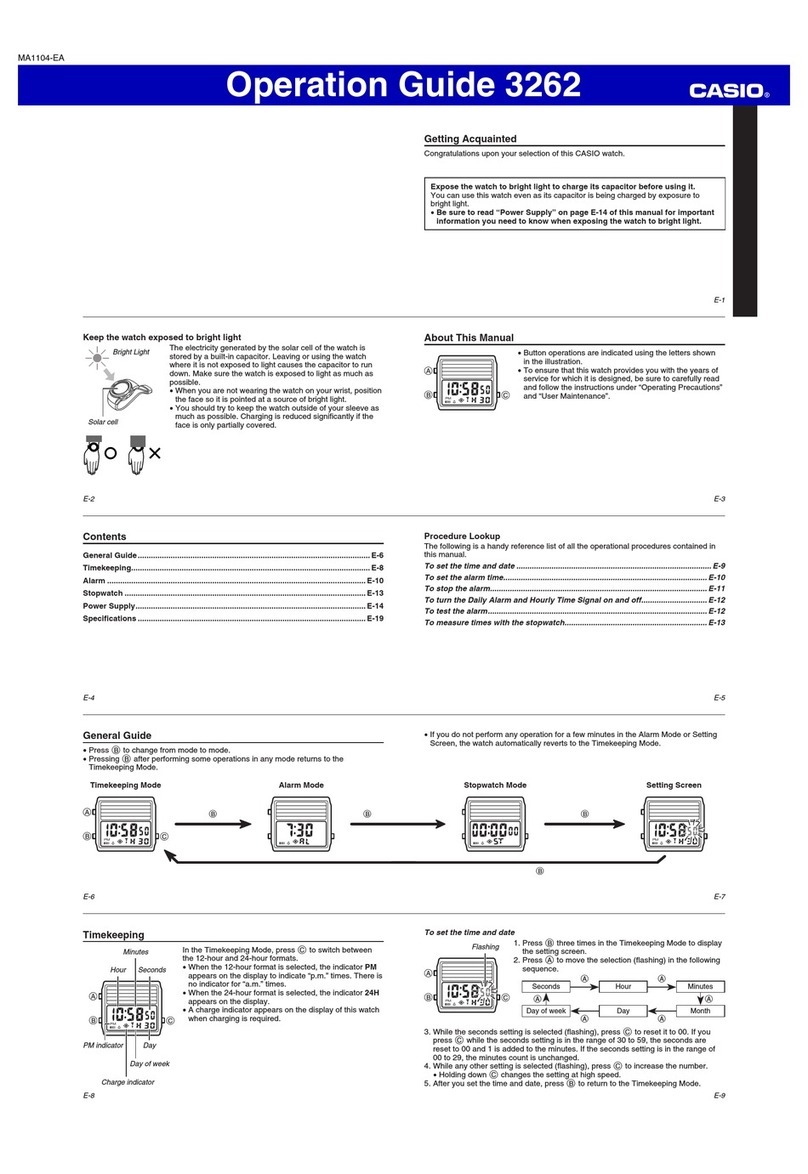 Casio 3262 User manual