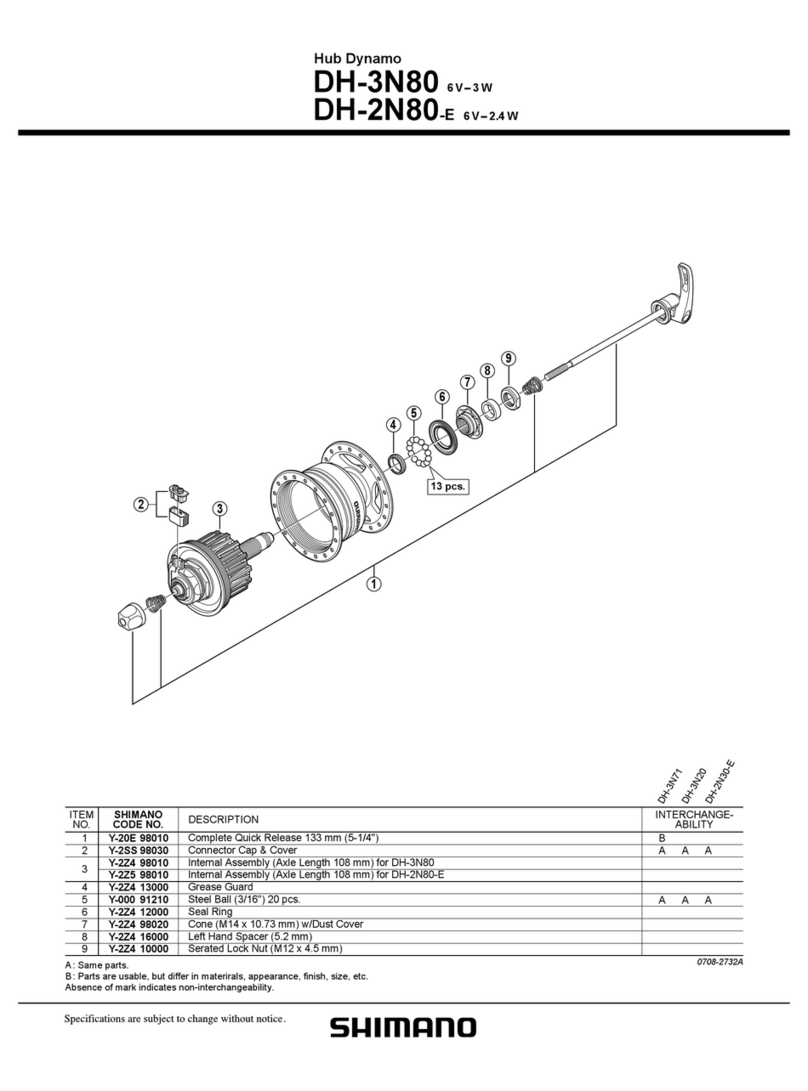 Shimano DH-3N80 Operating instructions