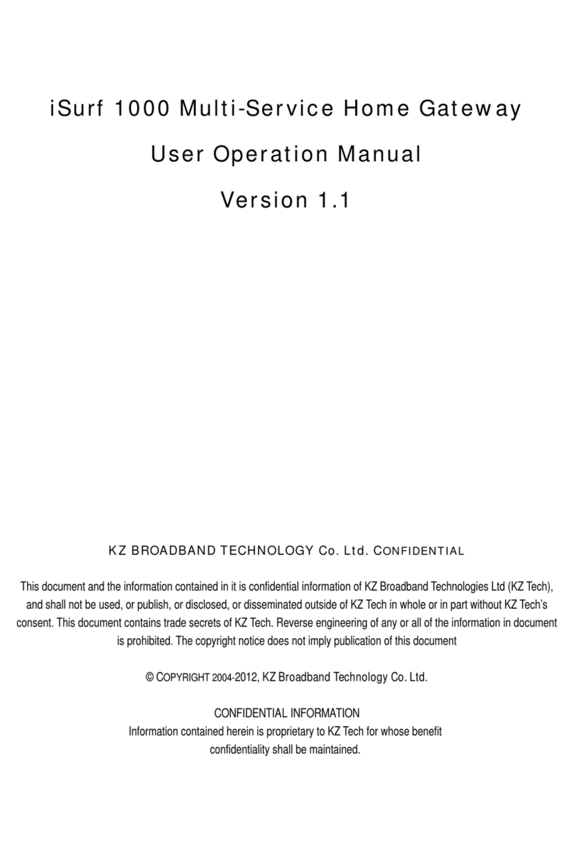 KZTech iSurf 1000 User's operation manual