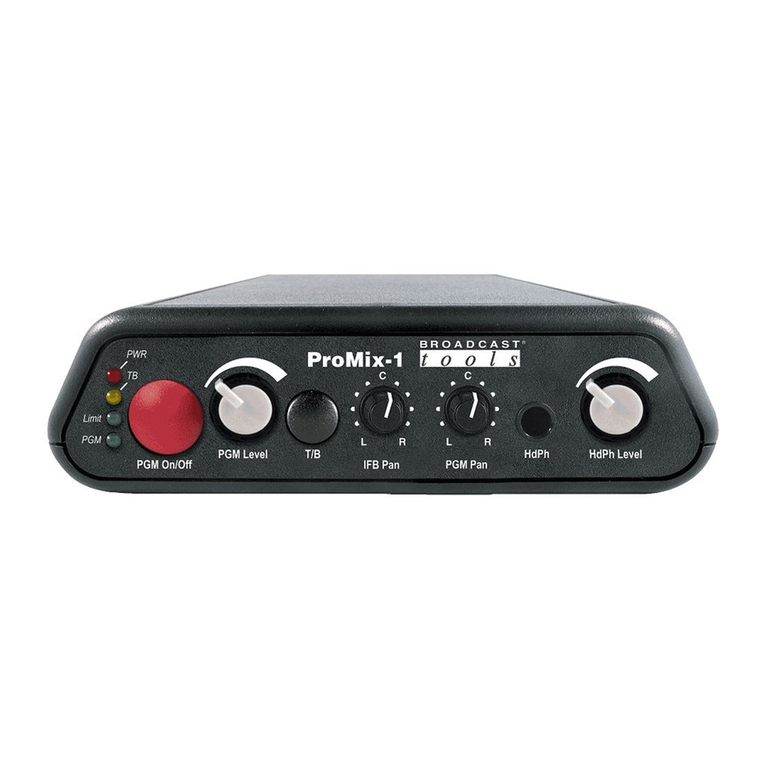 Broadcast Tools ProMix-1 Installation and operation manual