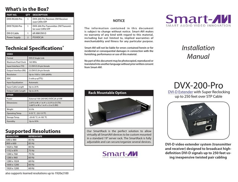 SMART-AVI DVX-200-Pro installation manual