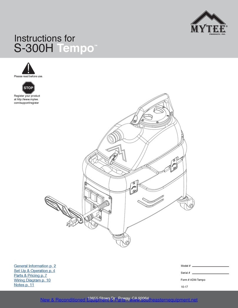 Mytee S-300H Tempo instructions