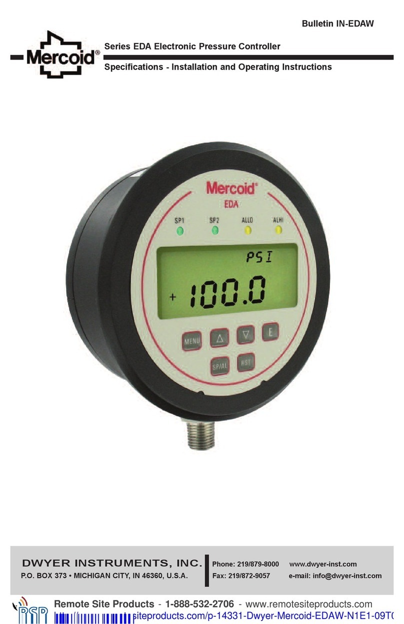Dwyer Instruments Mercoid EDA series Installation and operating instructions Dwyer Instruments Mercoid EDA series Installation and operating instructions