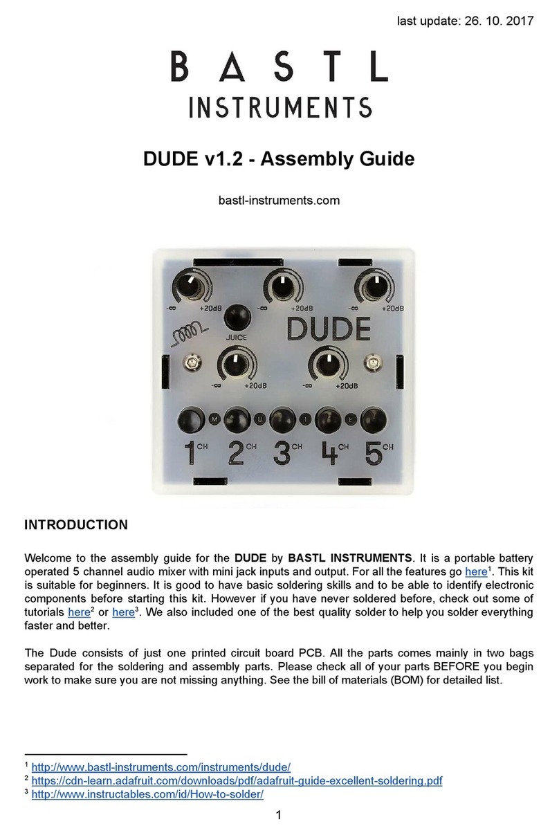 Bastl Instruments DUDE v1.2 User manual