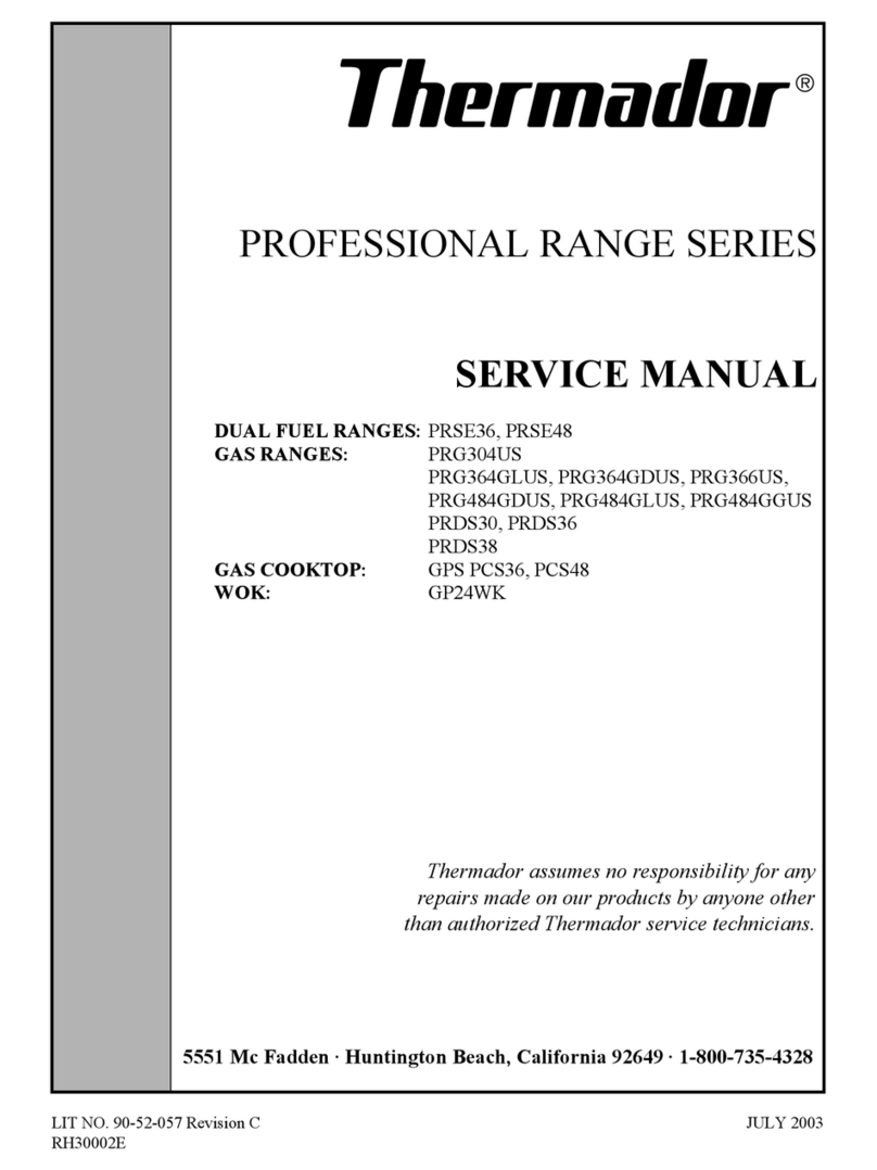 Thermador PRG304US Service manual Thermador PRG304US Service manual