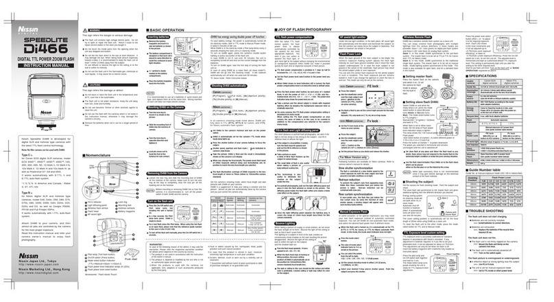 Nissin Speedlite Di466 instruction manual