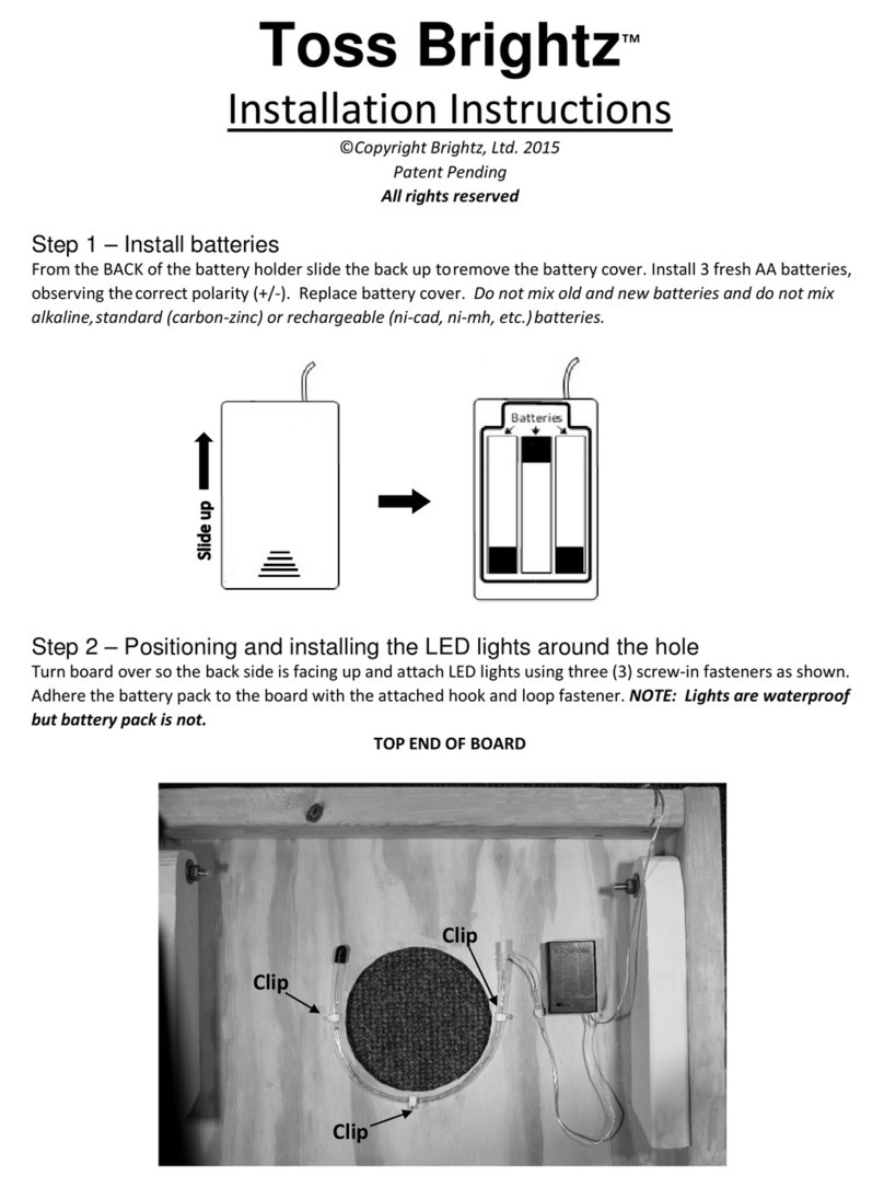 Brightz Toss Brightz installation instructions Brightz Toss Brightz installation instructions