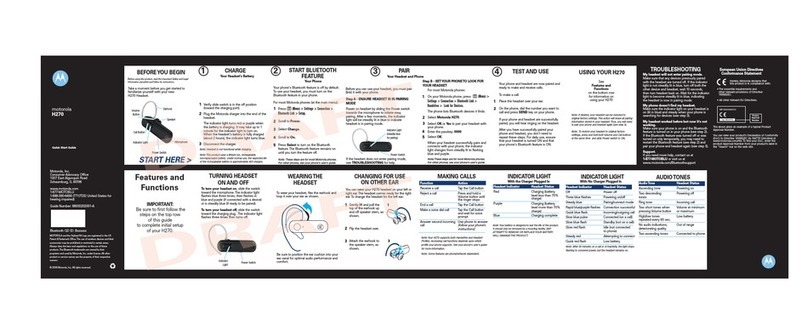 Motorola H270 - Headset - Over-the-ear User manual