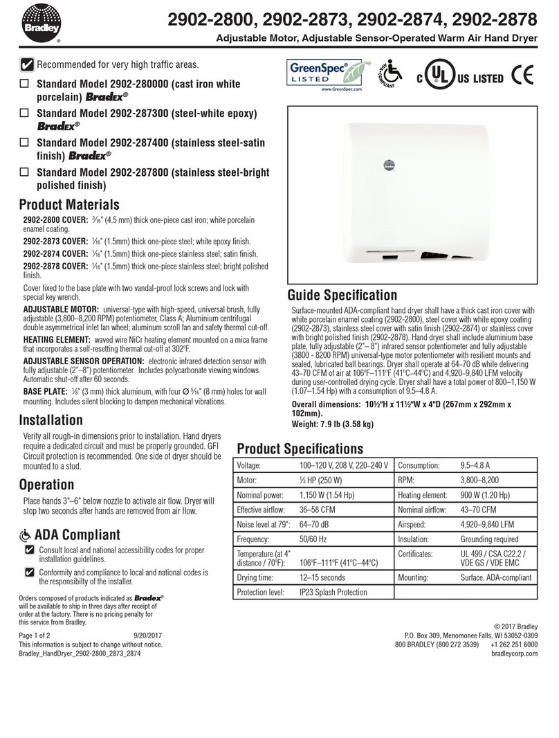 Bradley 2902-280000 Bradex User manual Bradley 2902-280000 Bradex User manual
