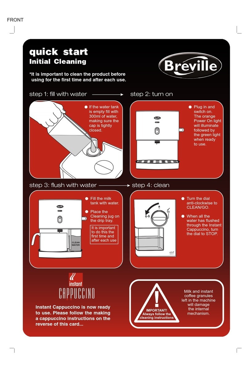 Breville vcf011 Operator's manual