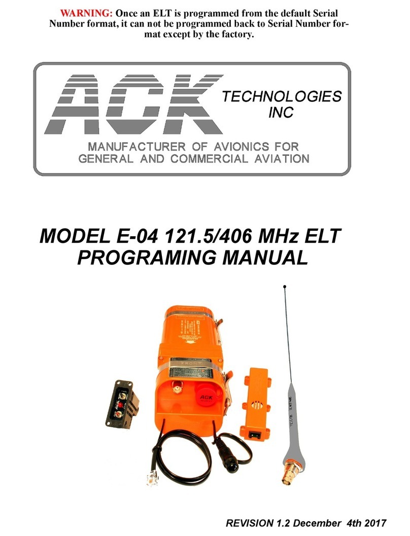 ACK! E-04 ELT Owner's manual