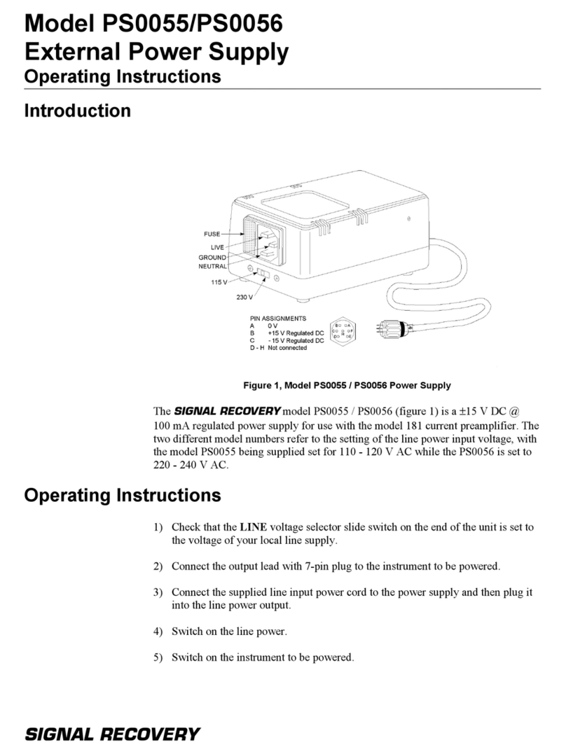 Signal Recovery PS0055 User manual