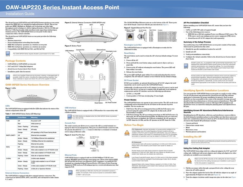 Alcatel-Lucent OAW-IAP224 installation guide