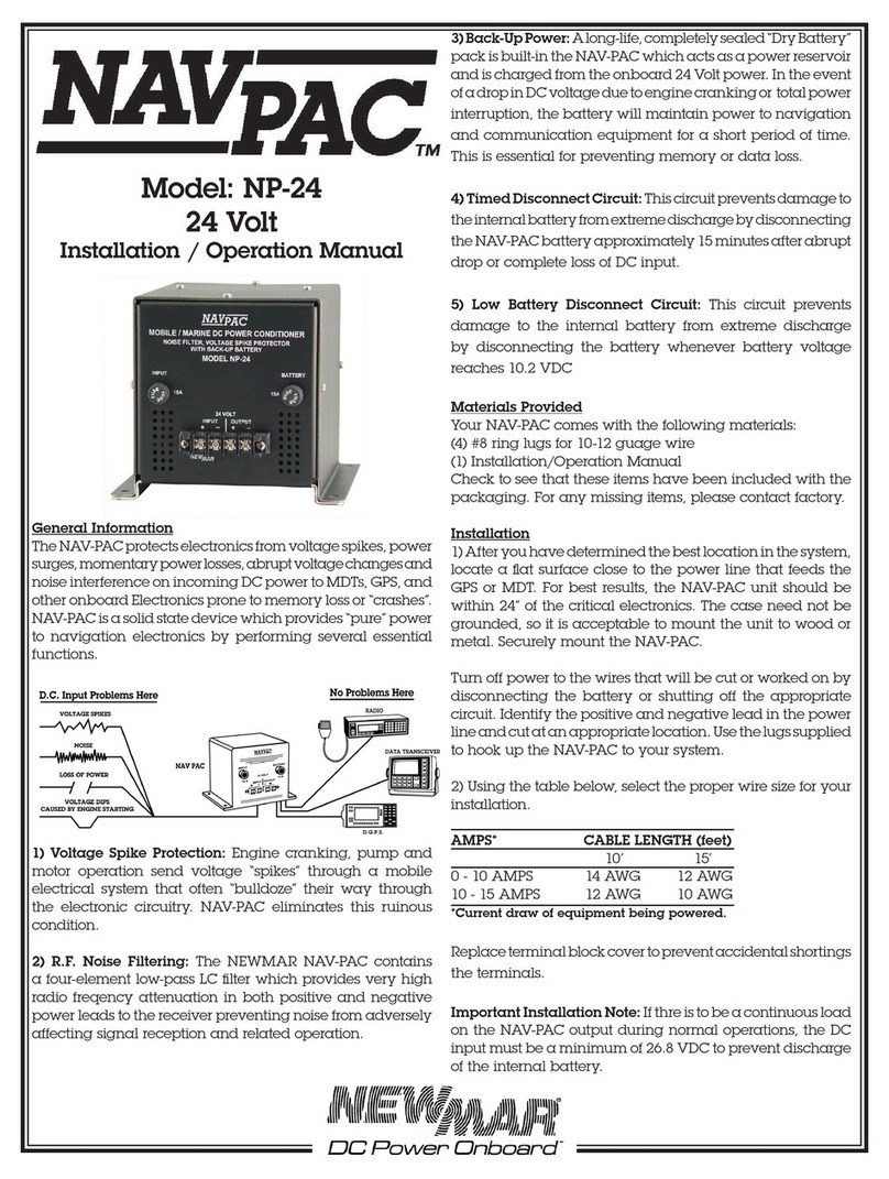 NewMar NAV-PAC NP-24 Installation & operation manual