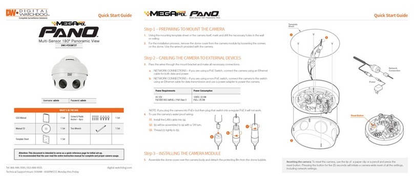 Digital Watchdog MEGAPIX PANO DWC-PZV2M72T User manual