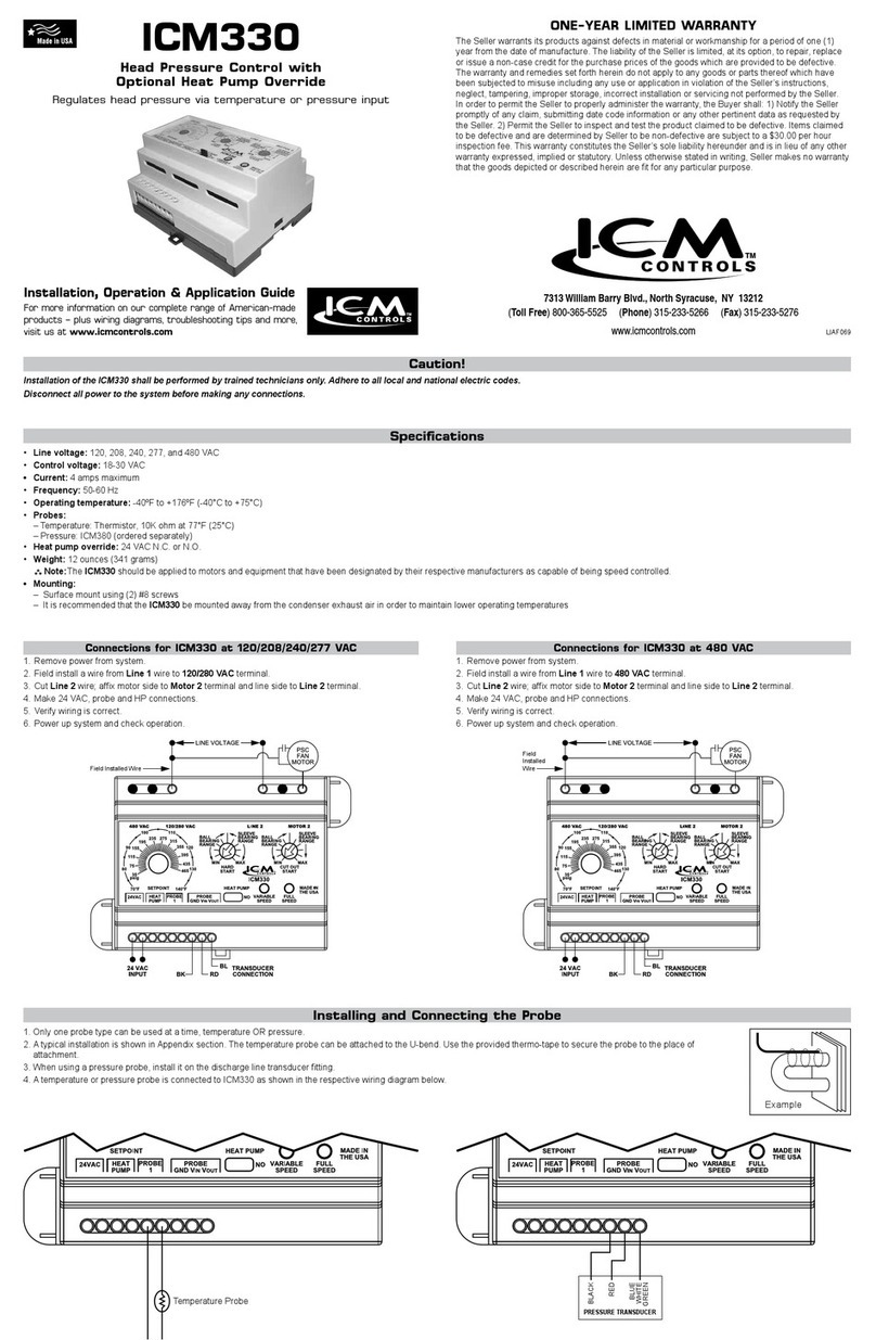 ICM Controls ICM330 General instructions
